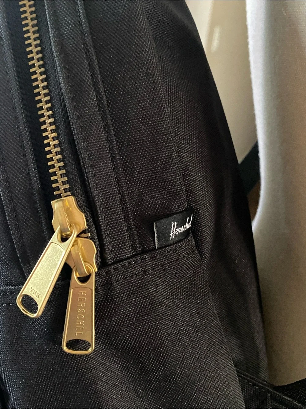 Herschel Supply Company Black Mini Backpack with Gold Zippers